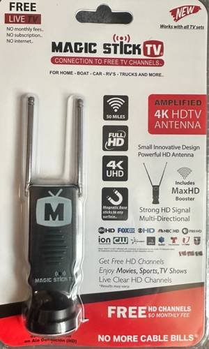 Mini Amplified HDTV Antenna for TV UHF/VHF 4K Reception